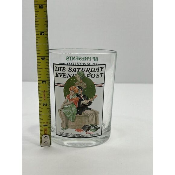 Preowned VINTAGE The Saturday Evening Post Norman Rockwell Serenade Glass Cup - Picture 9 of 9
